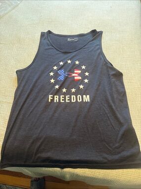 Under Armour Navy Patriotic Logo Tank
